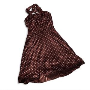 Ruby Rox Brown Polka Dot Dress